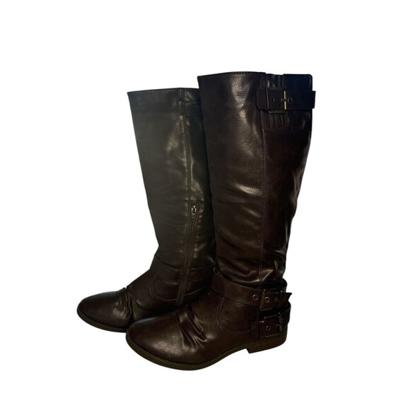 Rampage Brown Women's Stylish Tall Boots. 2 Buckles And Back Zipper. Women’s 8 - Picture 1 of 7